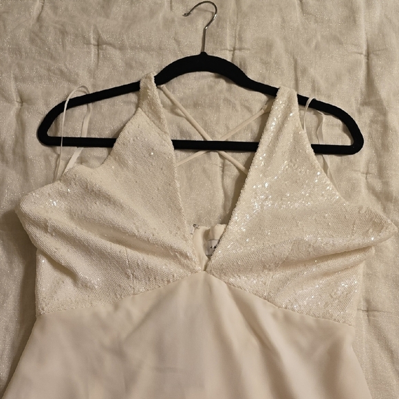 Halston Heritage Cream Slip Dress - Picture 5 of 14